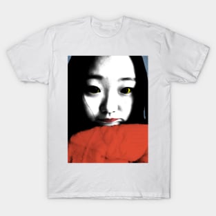 BEAUTIFUL FUNNY ASIAN GIRL POP ART COLOR T-Shirt